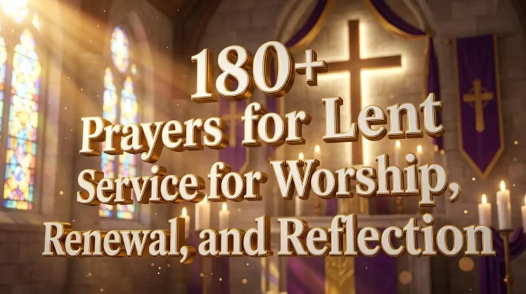 heartfelt prayers for Lent service