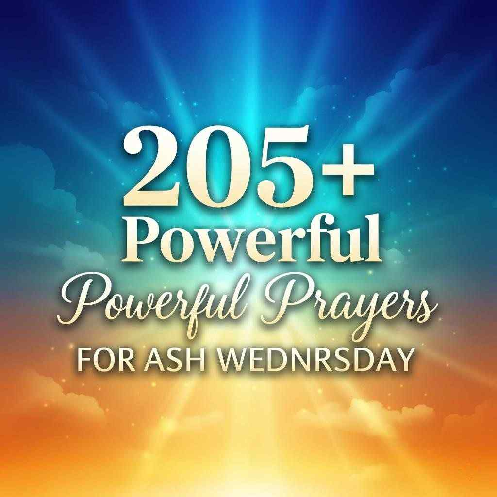 "205+ Powerful Prayers for Ash Wednesday title graphic"