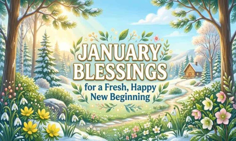 january blessings fresh happy new beginning winter flowers cottage path
