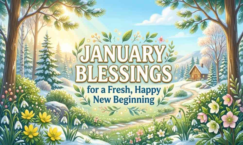 january blessings fresh happy new beginning winter flowers cottage path