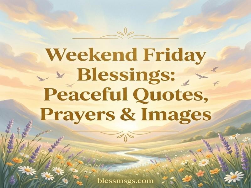 Illustrated lavender and daisy meadow with a winding river, soft clouds and flying birds in a warm golden sky