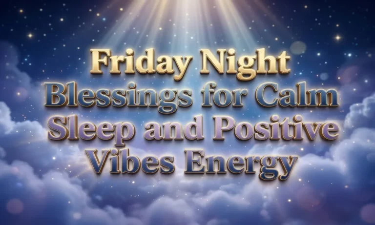Friday Night Blessings for Calm Sleep and Positive Vibes Energy