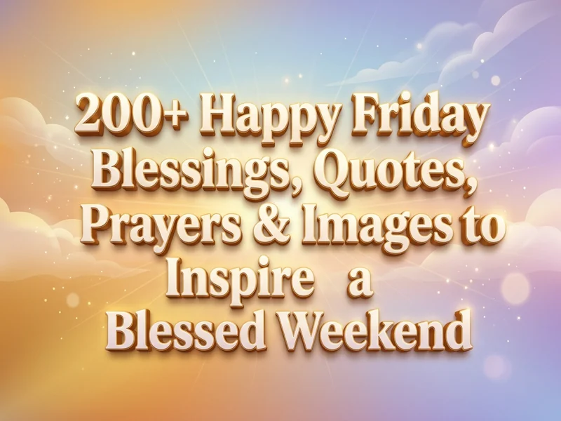 200+ Happy Friday Blessings, Quotes, Prayers & Images to Inspire a Blessed Weekend