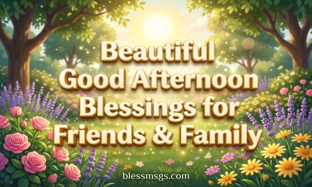 sunny-garden greeting card with colorful flowers and bold golden text reading