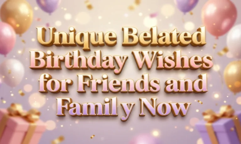 Unique Belated Birthday Wishes for Friends and Family Now