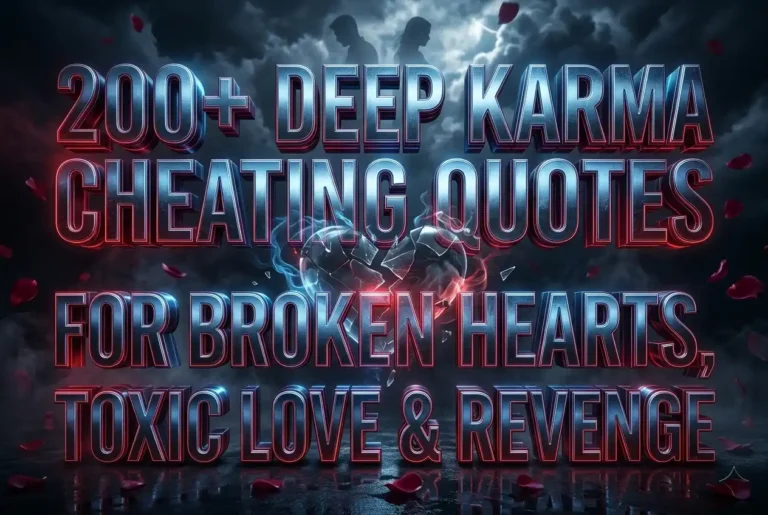 200+ Deep Karma Cheating Quotes for Broken Hearts, Toxic Love & Revenge