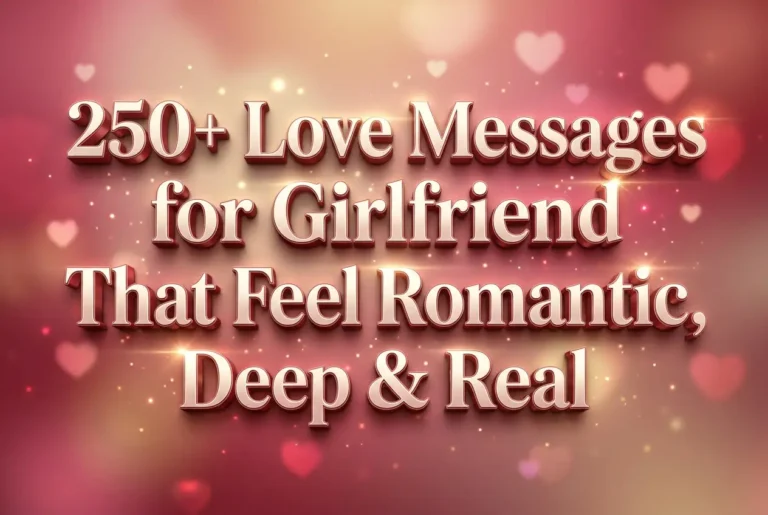250+ Love Messages for Girlfriend That Feel Romantic, Deep & Real