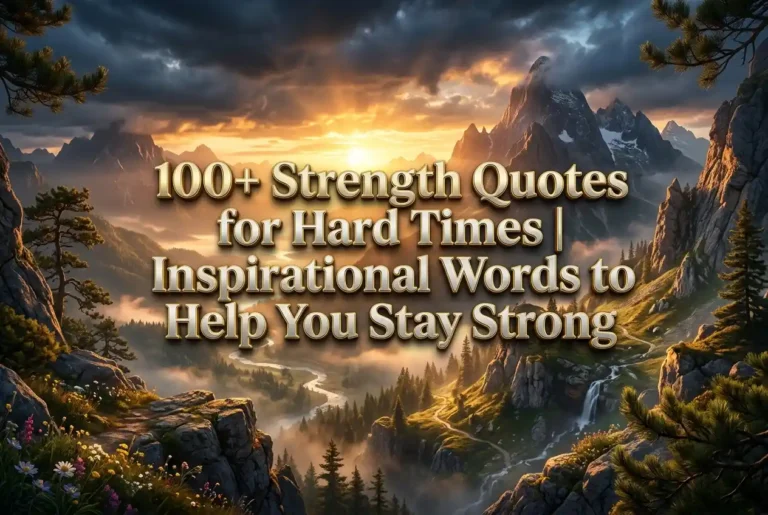 100+Strength Quotes for Hard Times | Inspirational Words to Help You Stay Strong