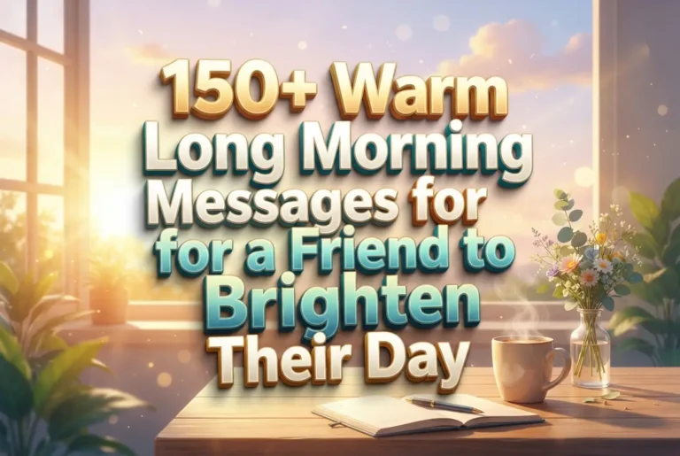 150+ Warm Long Morning Messages for a Friend to Brighten Their Day