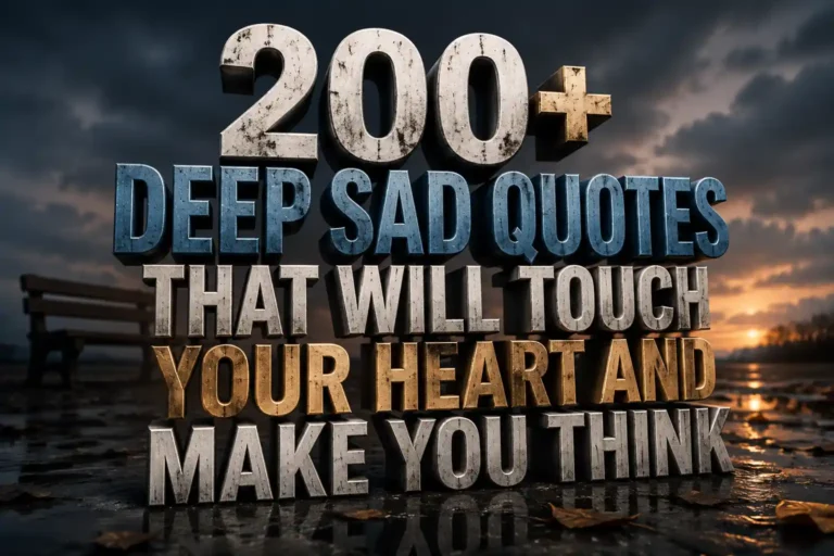 200+ Deep Sad Quotes That Will Touch Your Heart and Make You Think