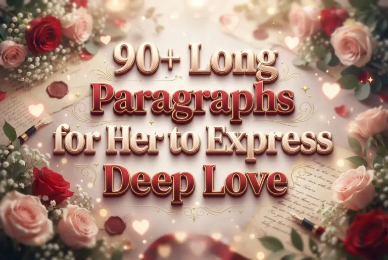 90+ Long Paragraphs for Her to Express Deep Love