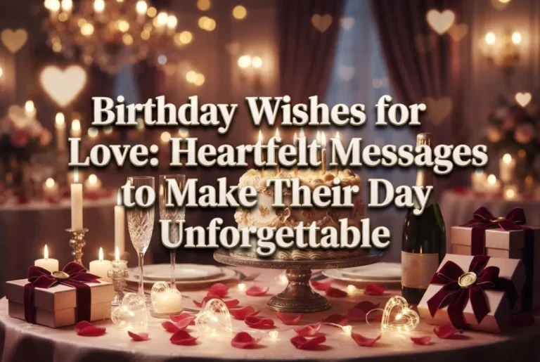 Birthday Wishes for Love: Heartfelt Messages to Make Their Day Unforgettable