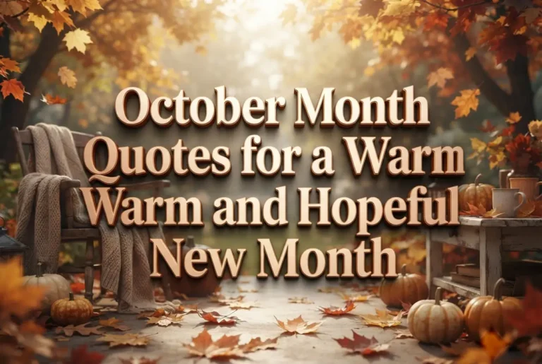 October Month Quotes for a Warm and Hopeful New Month